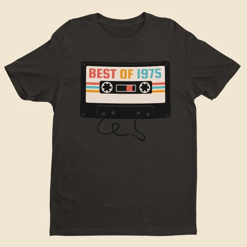 Best of 1975 Cassette Tape Retro Vintage T-shirt XXXL