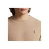 Polo Ralph Lauren Solid Color Logo Embroidered Crew Neck Long Sleeve Sweater Men sweater Brown 710918163-502