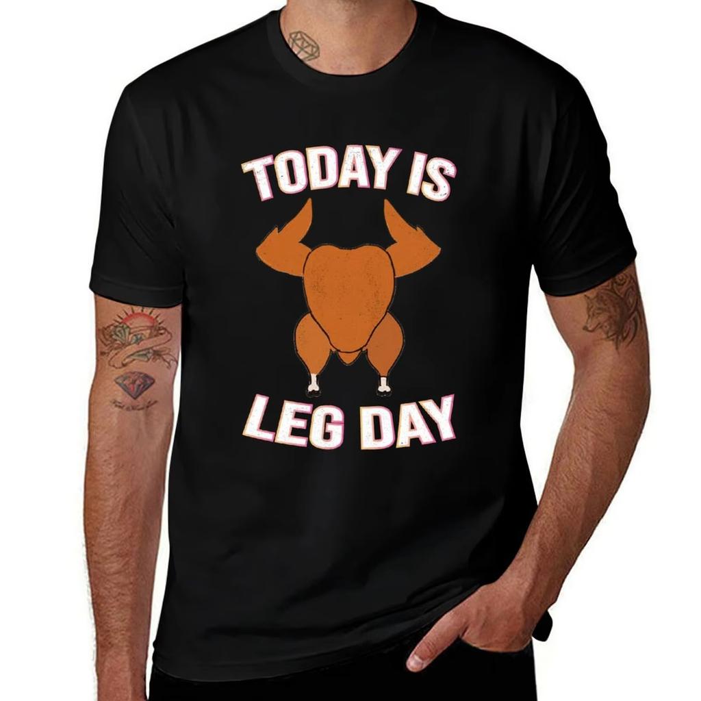 Happy Thanksgiving Today Is Leg Day Mask T-Shirt Man Tees Graphic Man Graphic T-Shirt High Qual