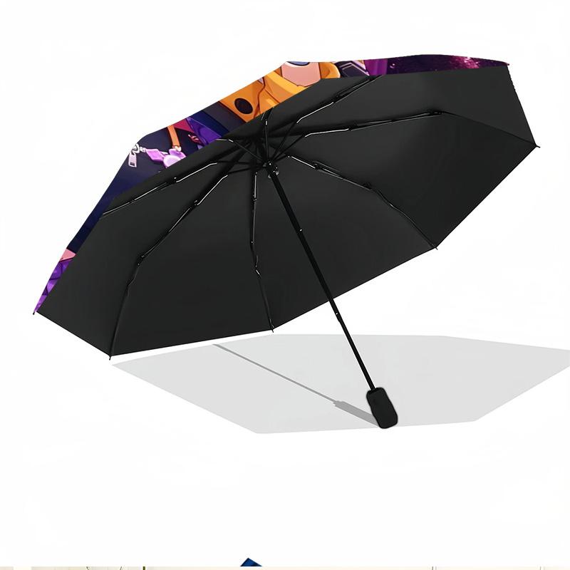 KPop Demon Hunters Print Automatic Open Close Umbrella, Portable Foldable Umbrella, for Outdoor Commute Camping Trip, Ideal Birthday Gift