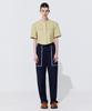 WNDERKAMMER Color-Block Point Linen Trousers_Navy