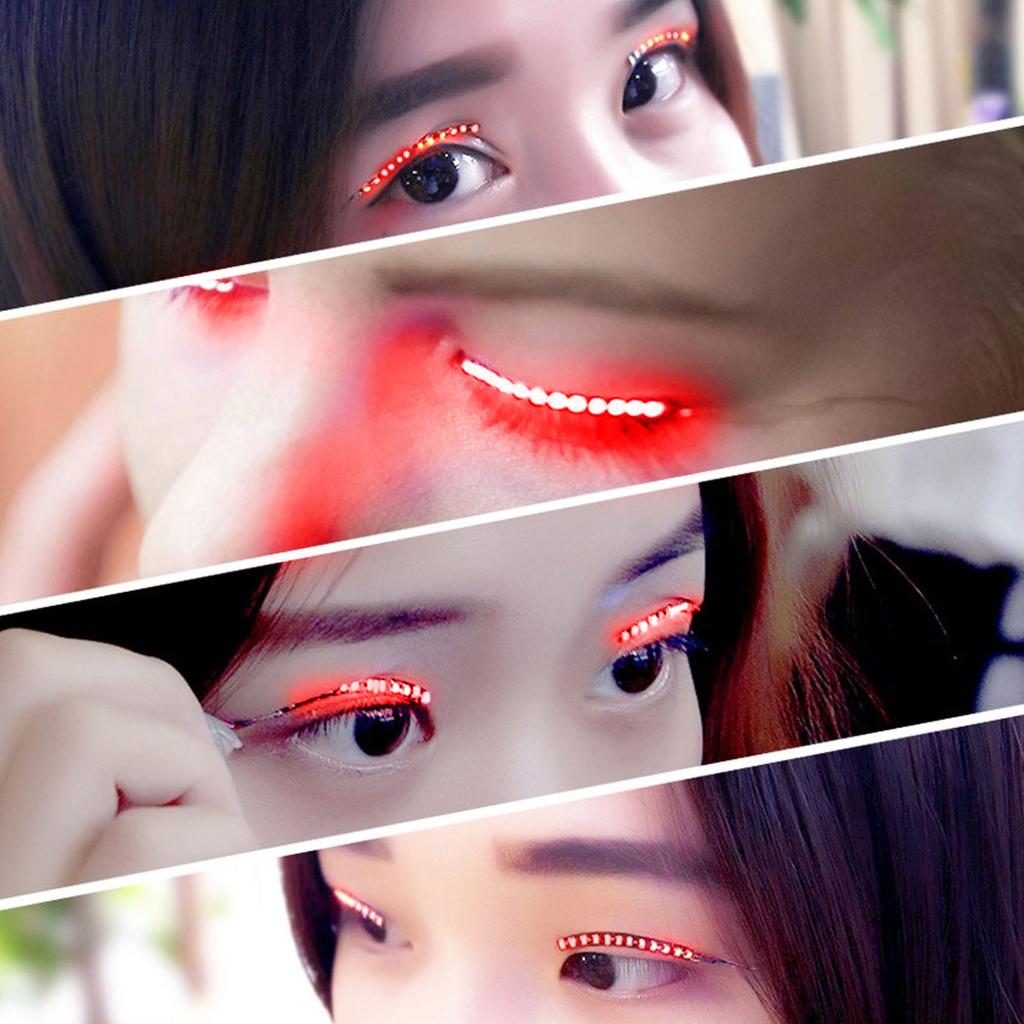 LED False Eyelashes Light Lightweight Stylish Reliable Luminous False Eyelashes Light for Party Bars Nightclubs