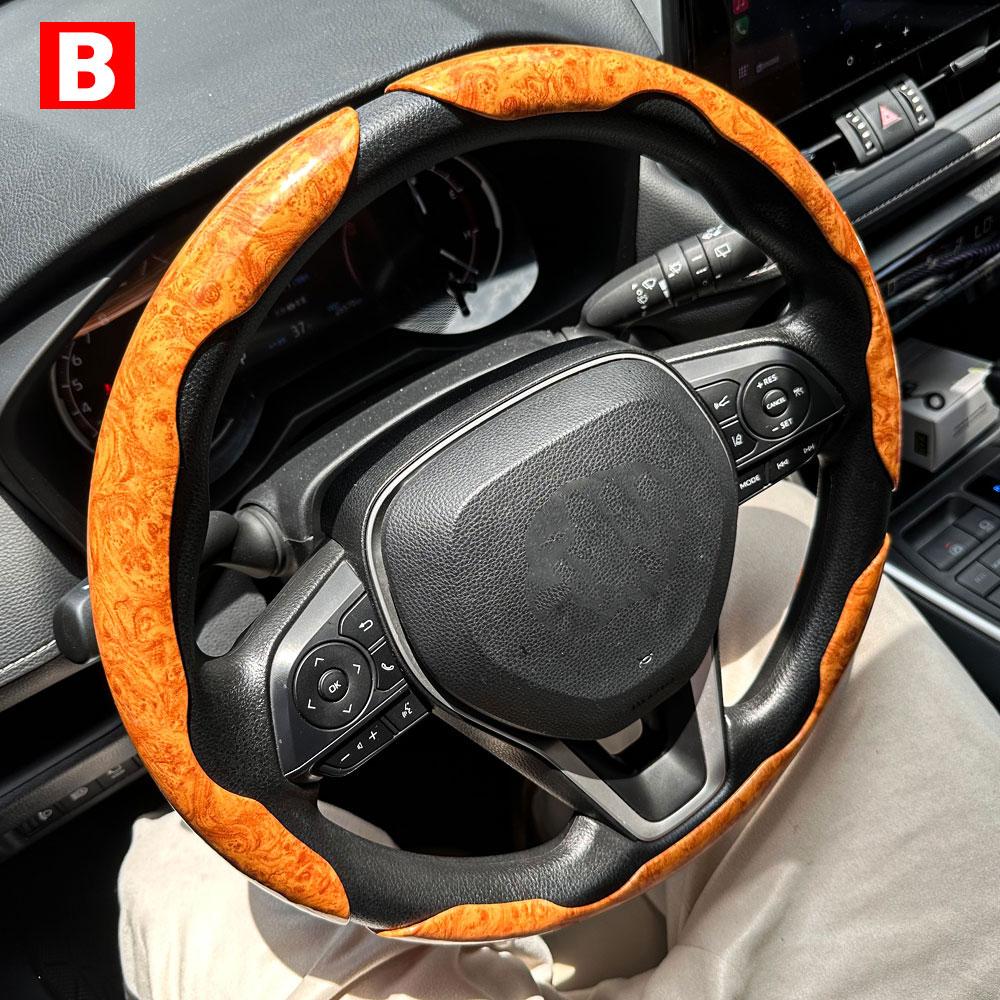 1Pair Car Steering Wheel Covers Booster Micro Fiber Leather Auto Interior Decorative Accessories Universal Carbon Fiber Looking