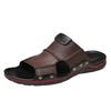 Summer Leather Slides Flat For Men Slippers Casual Black Palm Slide Slipper Outdoor Newest 2022 Men'S Beach Shoes Big Size 47