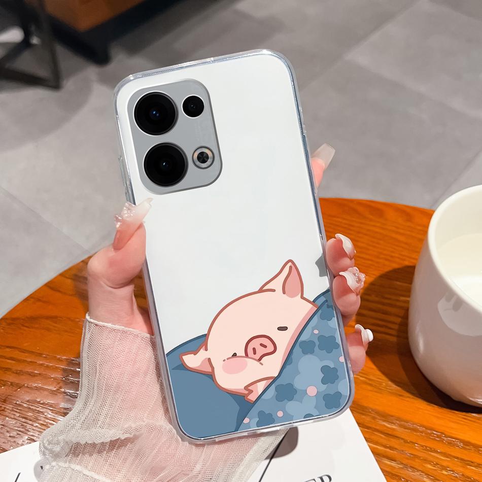 For Oppo Reno 13 Pro Phone Cases Leisure Flower Transparent Back Cover For Oppo Reno13 Pro 13Pro 5G Soft Slim Anti Drop Housing