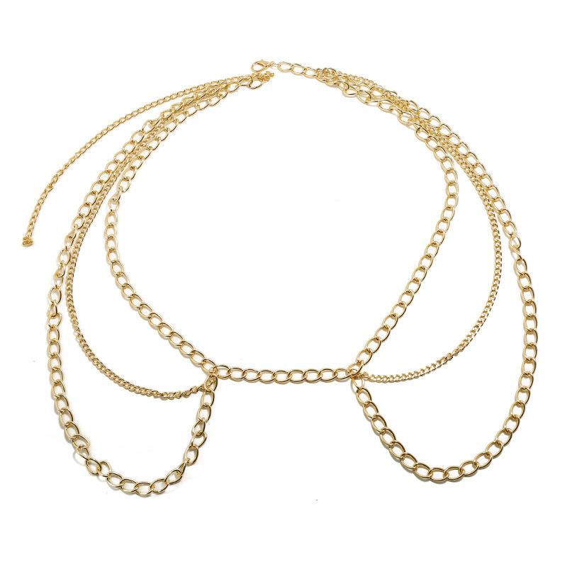 New Accessories, Fashionable and Sexy Waist Chain, Multi-layer Metal Body Chain.