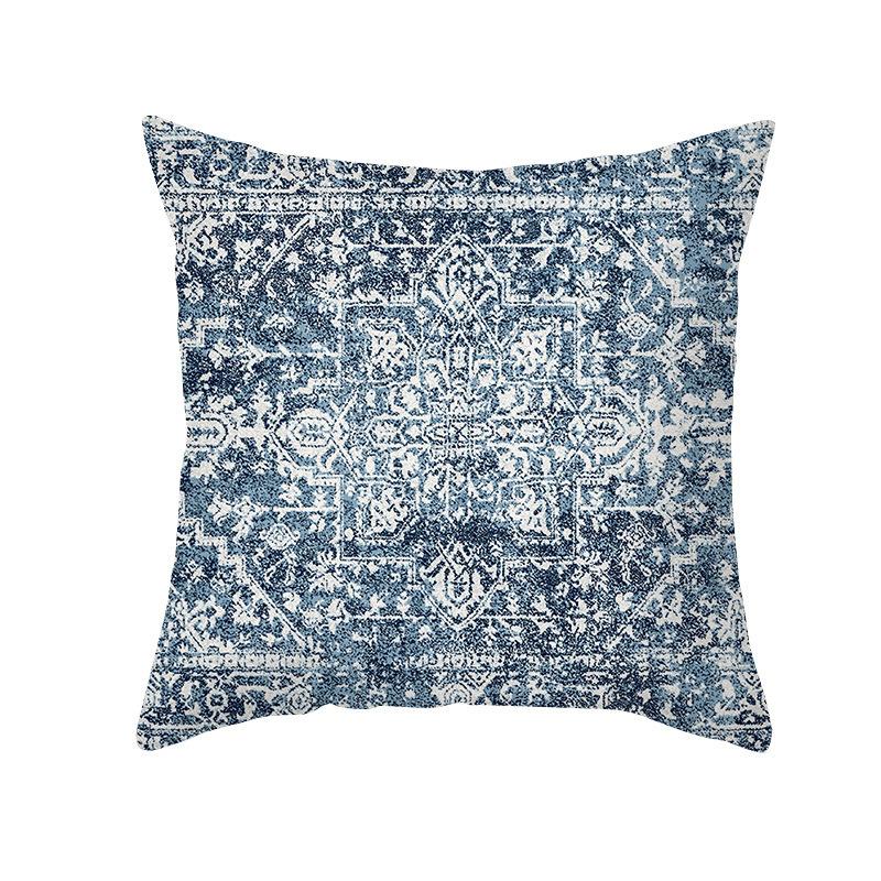 

Bohemian Retro Style Pillow Case Sofa Pillow Office Pillow Linen Decorative Cushion 45 * 45Cm without core