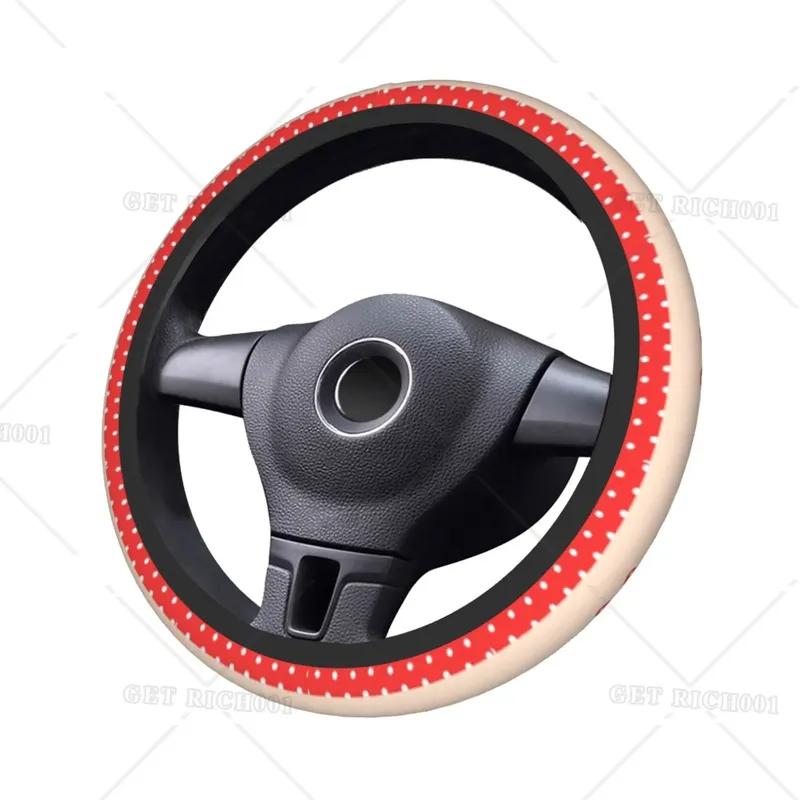 Coprivolante Cartoon a Pois con Fiocco per Donne Accessori Decorazione Auto Modello Stampato Taglia Unica Regalo Accessori Auto