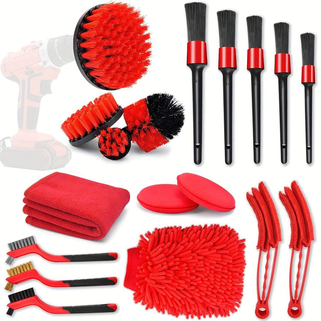 Multifunctional Electric Drill Brush Set – Floor Scrubber, Dust Remover, Polisher