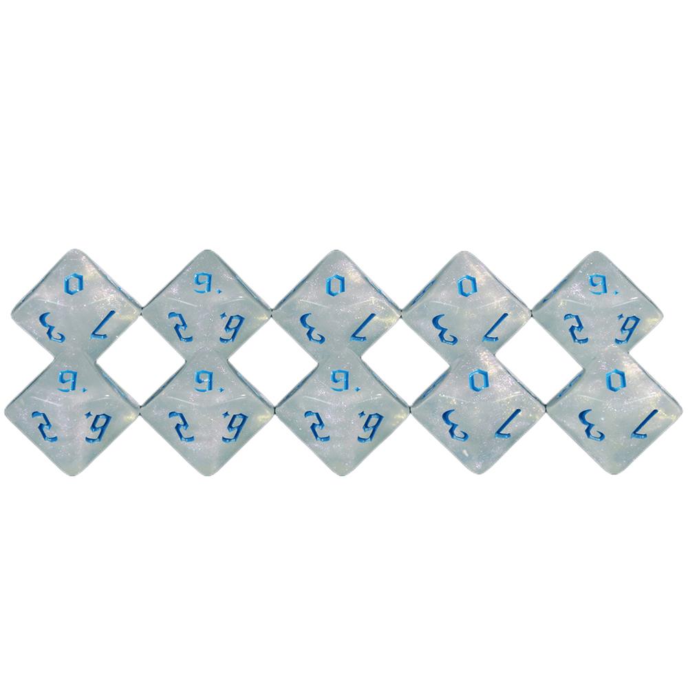 D10 Dice Set 10PCS for DND 10 Sided Dice Multi-sided Games Dices Desktop Polyhedral Set for Role Playing Game