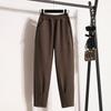Women's High Waist Loose Cotton-Fleece Carrot Pants - Winter Casual Harem Style