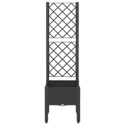 Planter with Trellis Black 40 X 40 X 142 Cm PP