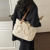 Summer Fashi Solid Straw Youth Tote Bag for Women Large Capacity Woven Beach Shoulder Bags Vacati Travel Work Casual Handbag