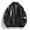 Solid Color American Retro Single-layer Leather Motorcycle Suit Windproof Handsome Slim Fit Handsome Men's Jacket
