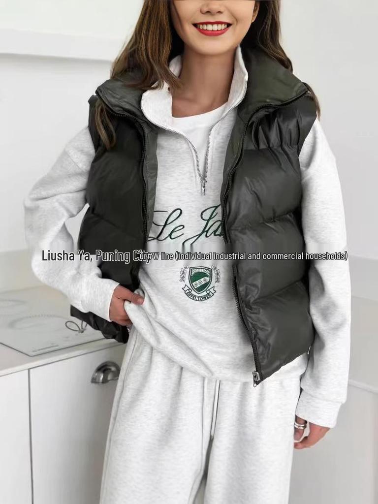 Hong Kong Style Oversized Thickened Lapel Half-Zip Hoodie for Women