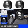 2pcs Breathable Car Headrest Covers Universal Seat Protector Car Headrest Cover  For Halloween