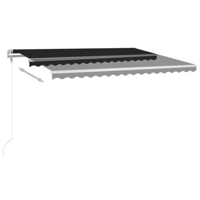 Maison Exclusive - Store banne électrique avec LED et capteur 4 x 3 m Anthracite