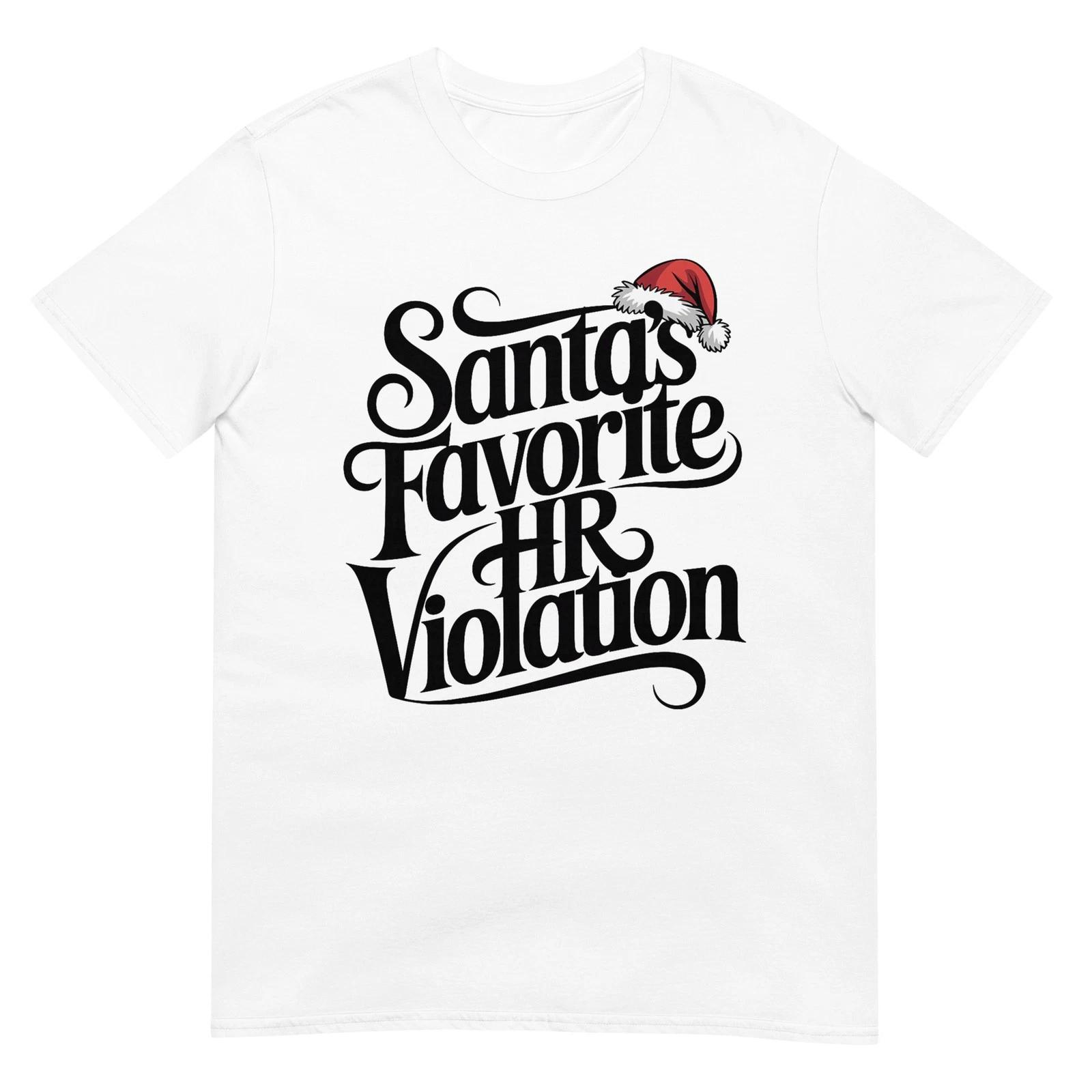 Vintage Sarcastic Retro HR Violation Christmas Office Ironic T-Shirt 3XL