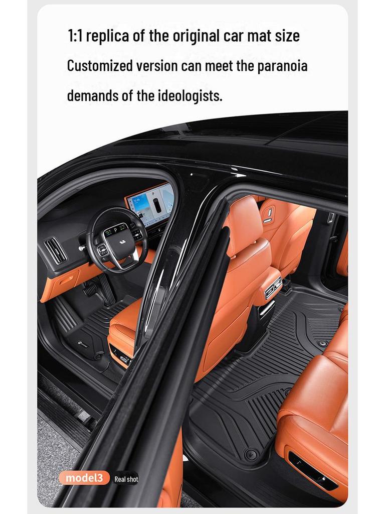 New Ideal L7 High Elastic Silk TPE Silent Non-Shifting Car Mat
