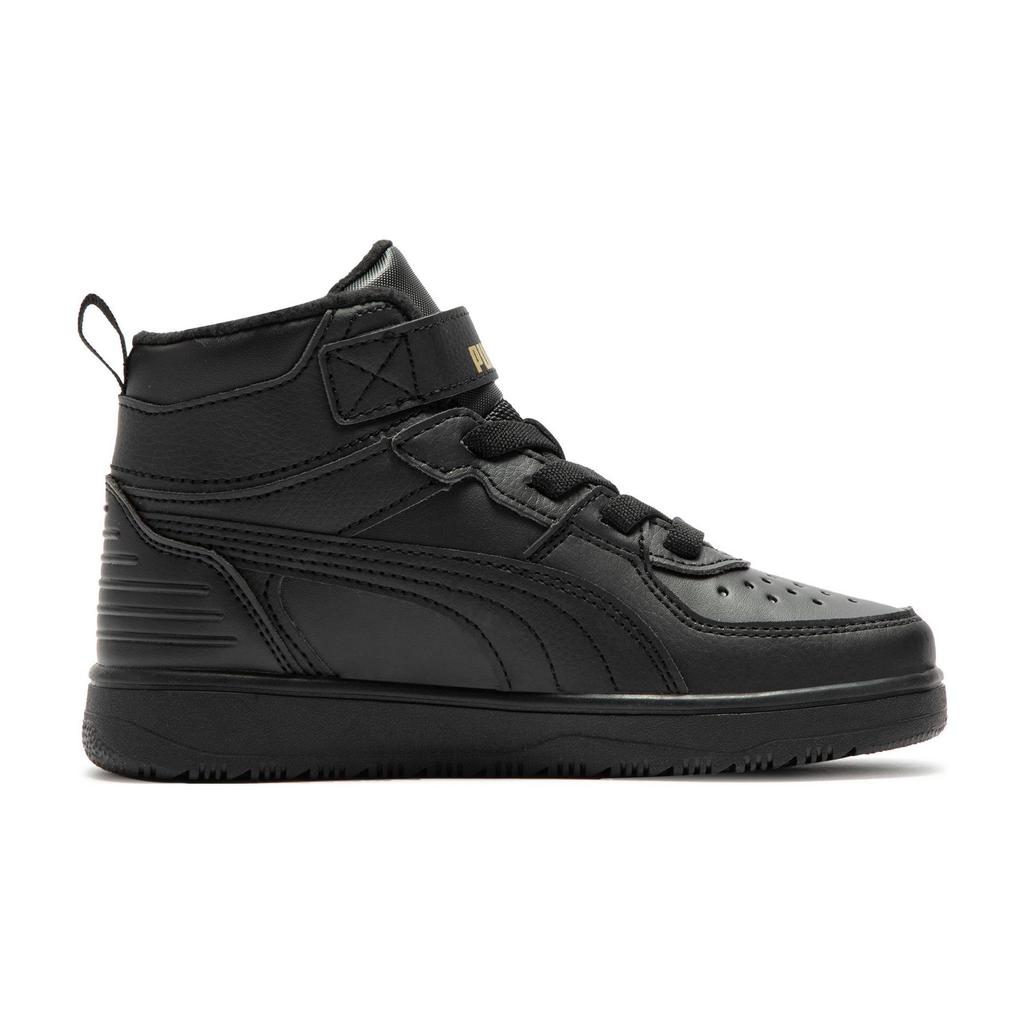 PUMA REBOUND Rugged Comfortable Mid top Kids' Skateboarding Shoes Black Kids' 388244-01