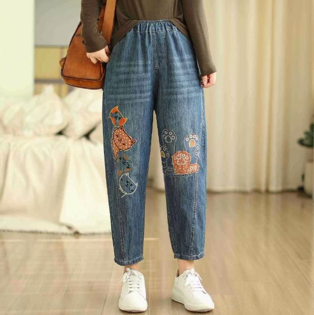 Women Denim Shorts Summer cropped jeans Pants Fashion High Waisted Dark Wash Knee Length Jeans Female Casual Pants