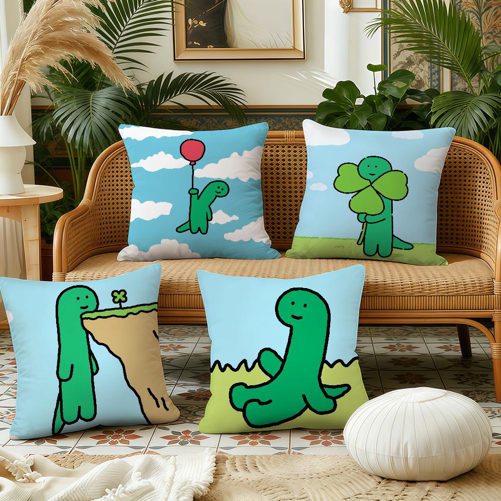 Cartoon JJoguman SStudio cushion cover Pillow Case Plush Fabric Soft Double Sided Print Sofa Cushion Cover Throw Pillow Covers