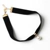 Vintage Black Velvet Choker Necklace for Women Collar Torques Neck Jewelry Black Boho Stretch Yin Yang Charm Gothic Punk