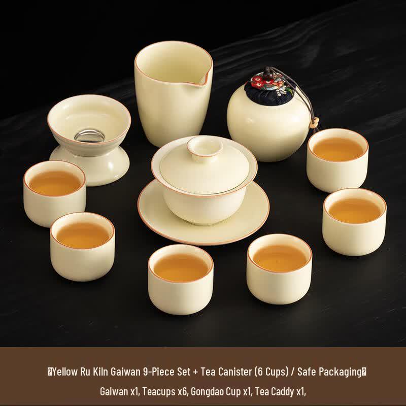 Ru Kiln Ceramic Kung Fu Tea Set