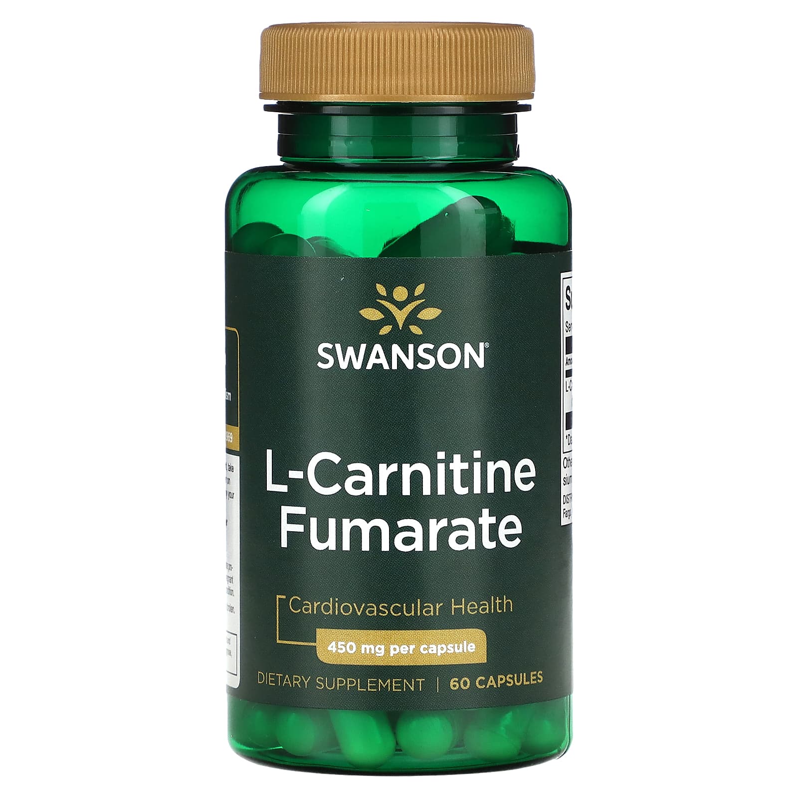

Swanson, l-carnitine fumarate, 450 mg, 60 capsules