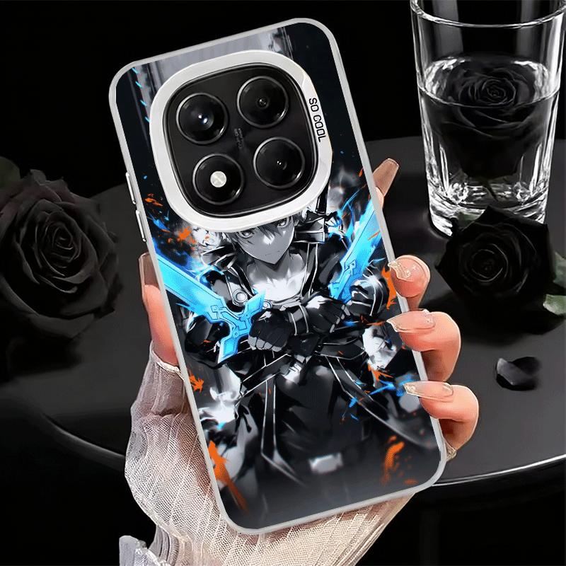Sword Art Online Kirito Soft Phone Case for Xiaomi Redmi Note 13 14 15 Pro Plus 12S 12 11S 11 11T 10S 10 Shockproof Cover Back S
