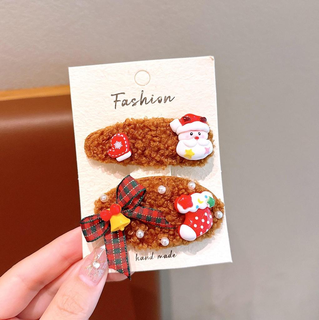 Versatile Santa Claus Hair Clips - Cute Christmas Hair Accessories for Women and Children
