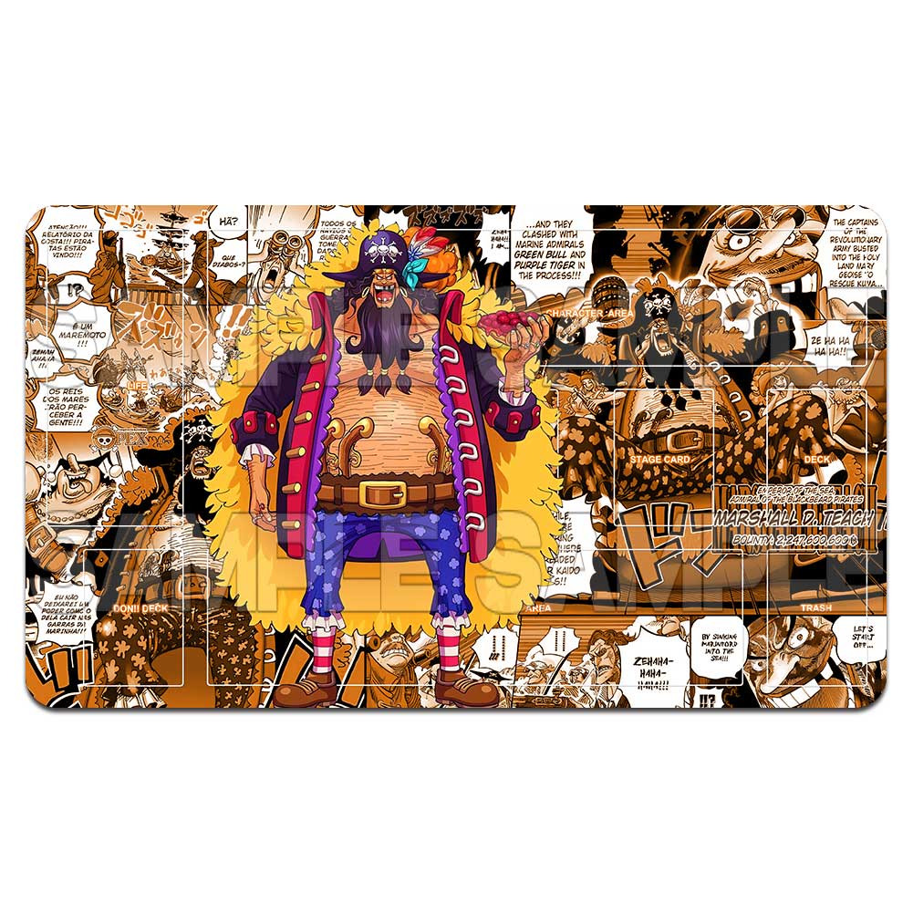 OPCG One Piece Playmat Luffy Law Zoro Ace Perona Trading Card Game Mat Dedicated Card Play Against Table Mat