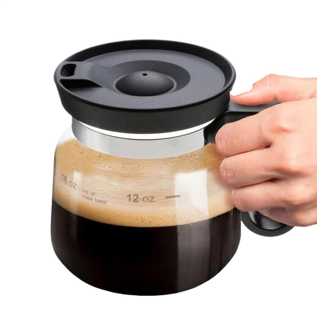 Clear Coffee Mug 16oz Glass Coffee Mug Tea Cup Pot Drinking Cups with Lid for Hot Cold Beverage Milk Latte Cappuccino Water