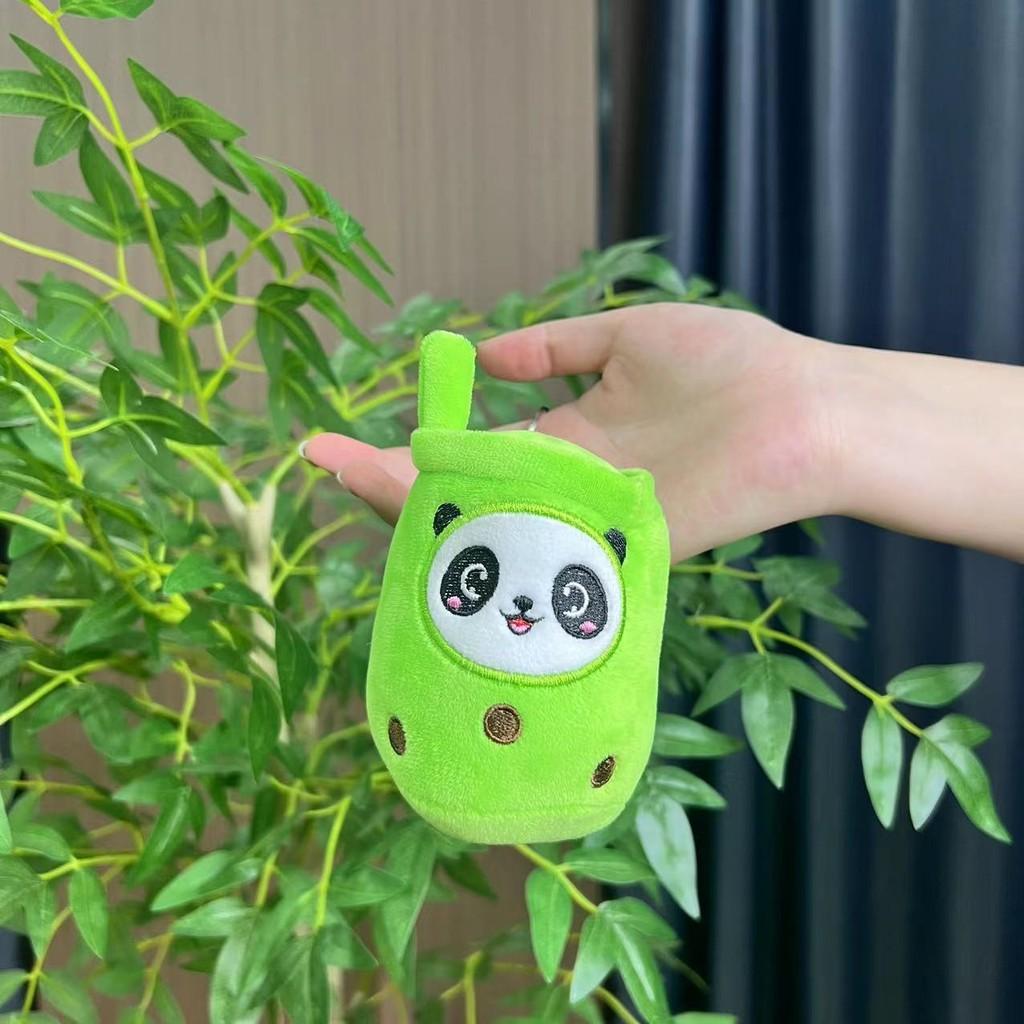 Adorable Panda Plush Cup Keychain Doll Soft Toy For Girls Birthday Gift Cute Accessory