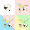 Enamel Brooch Vibrant Set Charming Cartoon Sheep And Snail Brooches For Lovers Fashion
