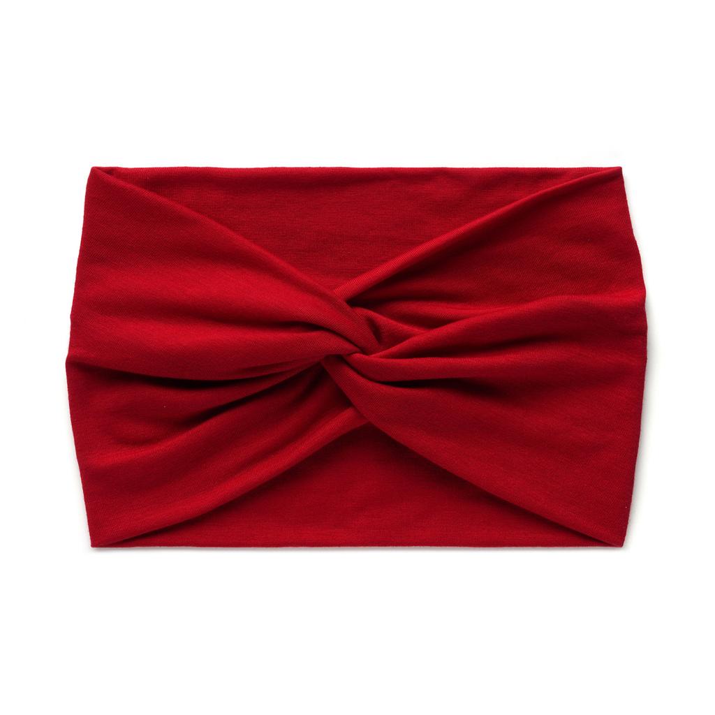 Faixa de Cabelo Esportiva Elástica Cruzada Cor Sólida Versão Larga 18cm Feminina Antiperspirante Absorvente de Suor Acessórios de Cabelo