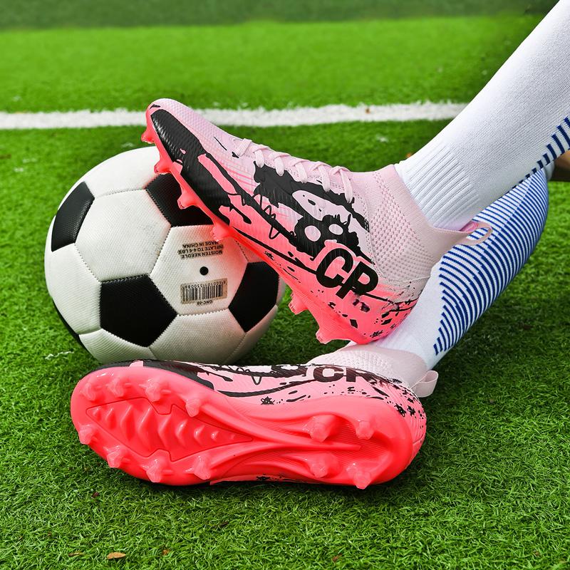 35-45 Teenagers' Large Size High Leg Nails Football Training Sneakers Children's Football Shoes