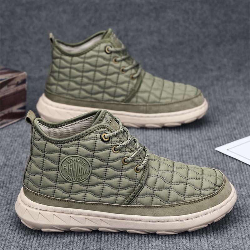 Мода 2024 Новые Зимние мужские ботинки Тапочки Теплая мужская обувь Водонепроницаемые — фото 8