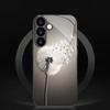 Dandelion pattern tempered glass phone case suitable for Samsung GalaxyS26 S25 S24 S23 S22 S20FE/Ultra/Plus anti drop back cover