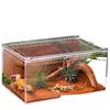 Acryl-Terrarium für Reptilien: Wüsten- und Feuchtlandschafts-Aquarium