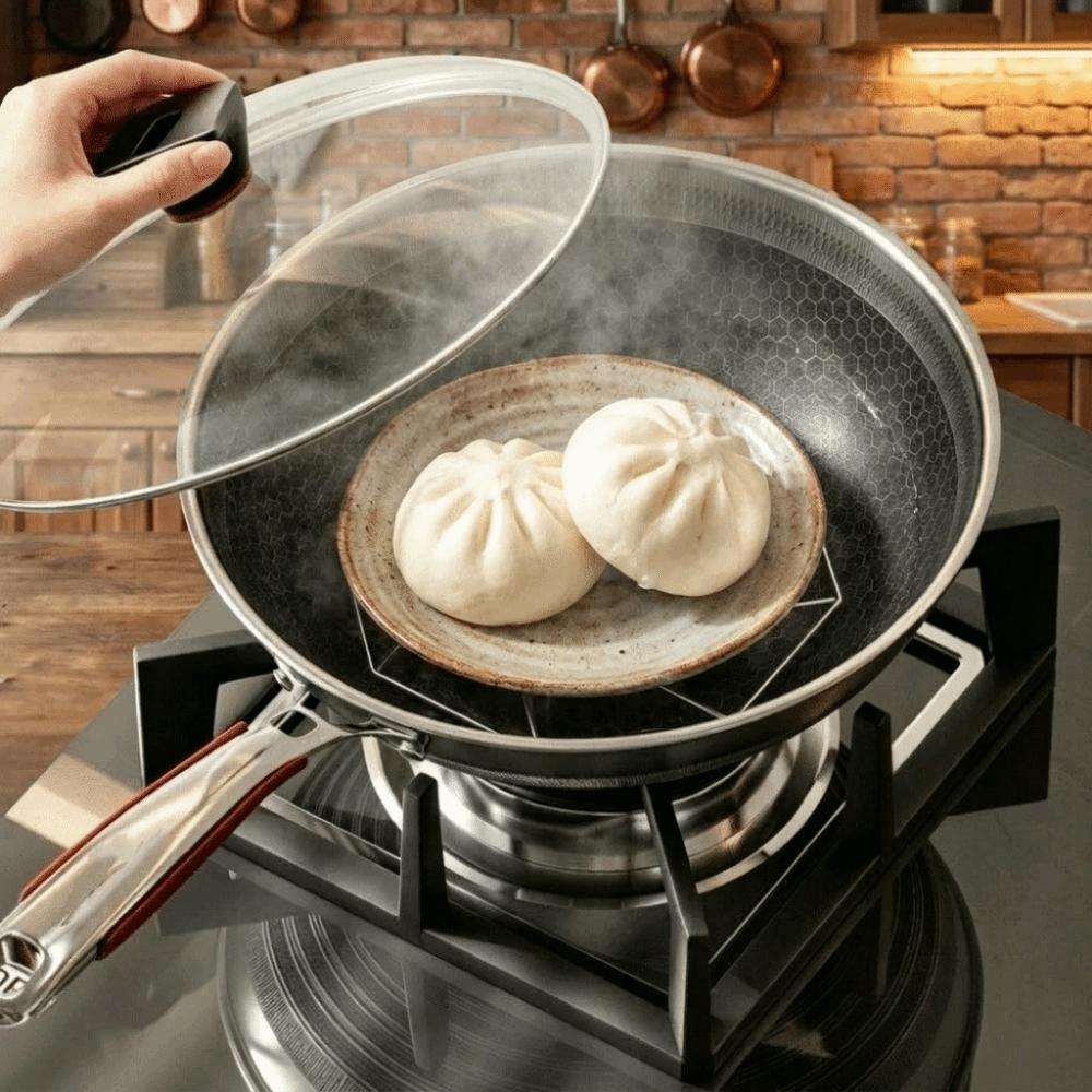 Heat Insulation Steamer Rack Stainless Steel Cooking Stand Practical Bowl Mat for Home