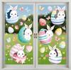 Easter Window Stickers Static Clings Easter Egg Bunny Decor for Party Home Window Decoration