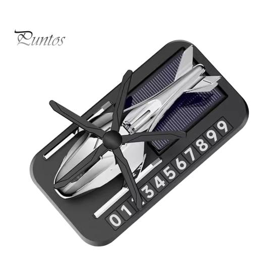 Energia słoneczna obrotowy aromaterapeutyczny odświeżacz powietrza do samochodu z numerem telefonu w kształcie helikoptera dyfuzor olejków eterycznych dekoracja wnętrz