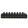 8 Channels Mini Headphone Amplifier Ultra-Compact Stereo Audio Amplifier with Power Adapter Earphone Splitter
