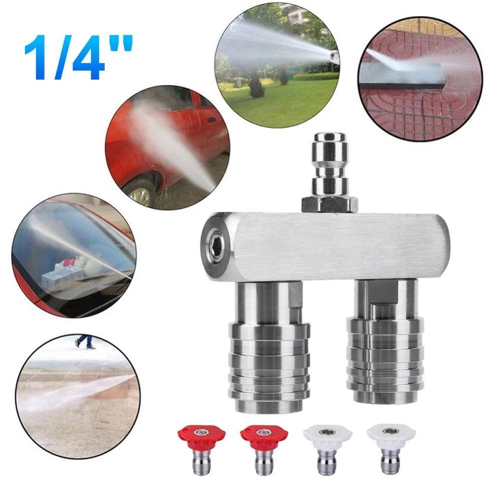 4000 PSI Power Washer Nozzle Quick Connector Dual Nozzle  Industrial Cleaning
