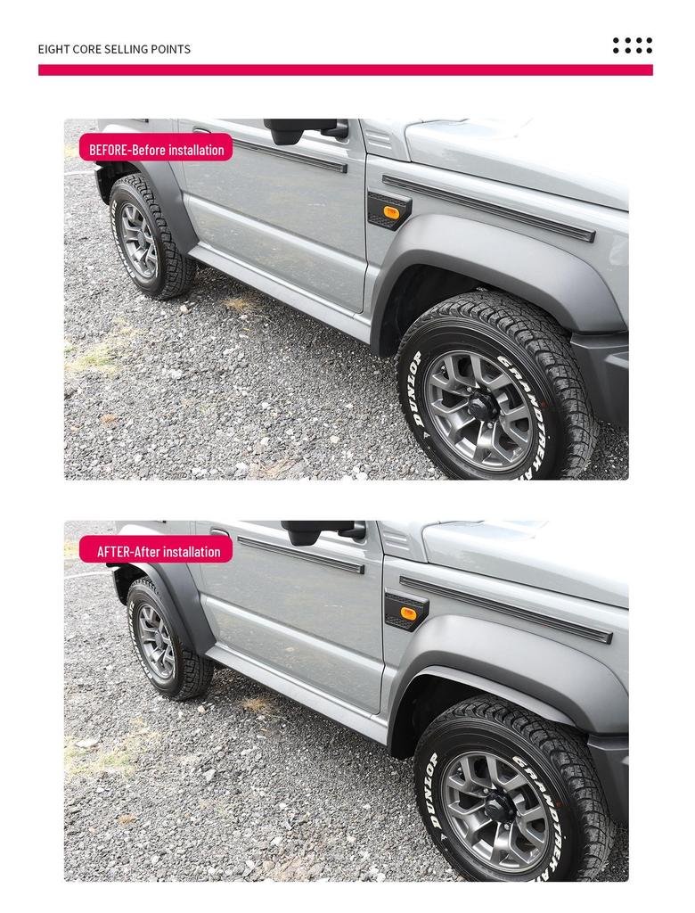 2019-2025 Jimny JB74 Off-Road Mud Flaps & Fender Flares