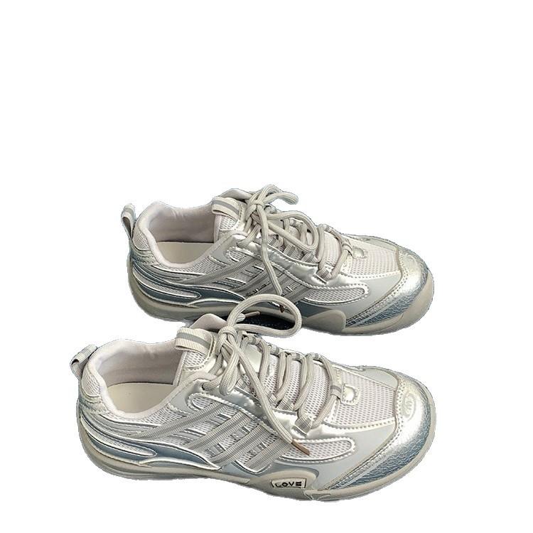 4CM erhöhendes Mesh atmungsaktiv Deutsche Trainingsschuhe Damen 2025 neu Sommer vielseitig lässig Sport Board Schuhe weichsohlige Einzelschuhe