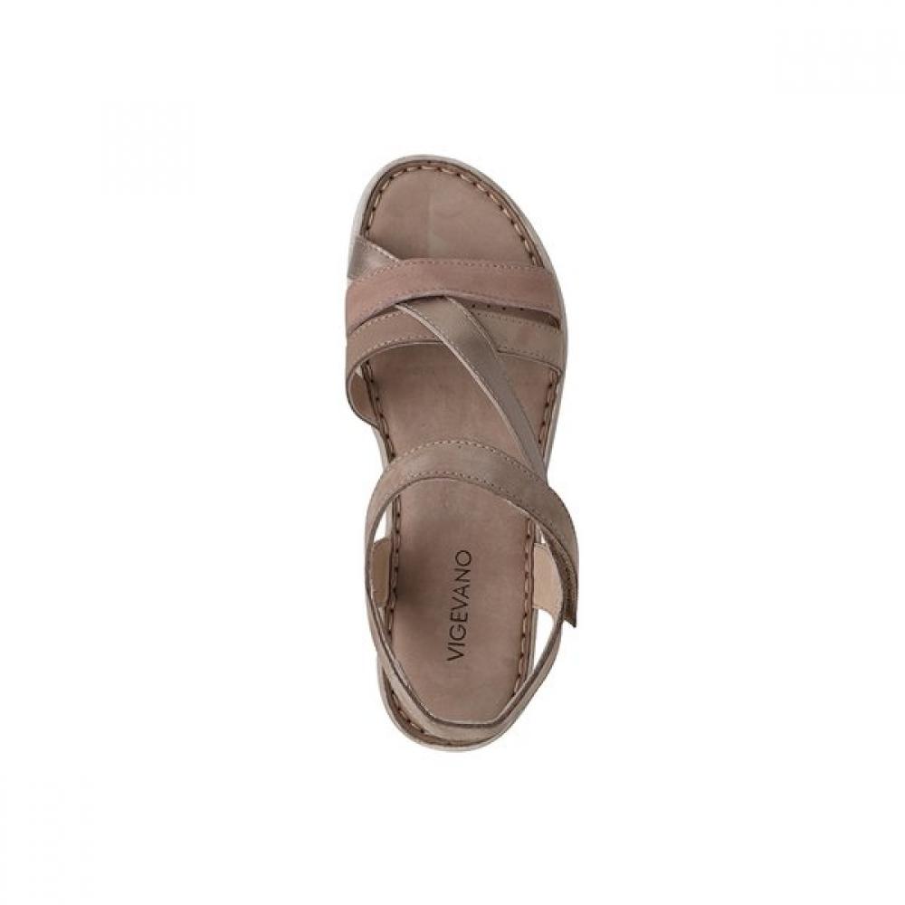 Vigevano Women S Comfort Daily caSual SandalS Demi 01 8vg4835S8d Beige Gold
