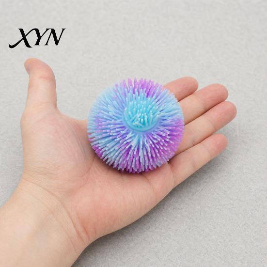 Soft Squeeze Toy Stress Relief Fuzz Ball Toy, TPR Fuzzy Fidget Reusable Anxiety Relieving Office Desk for Focus Aid, Hand Relaxation