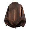Locomotive men's leather jacket American retro pu leather hard loose street trend casual jacket leather jacket men